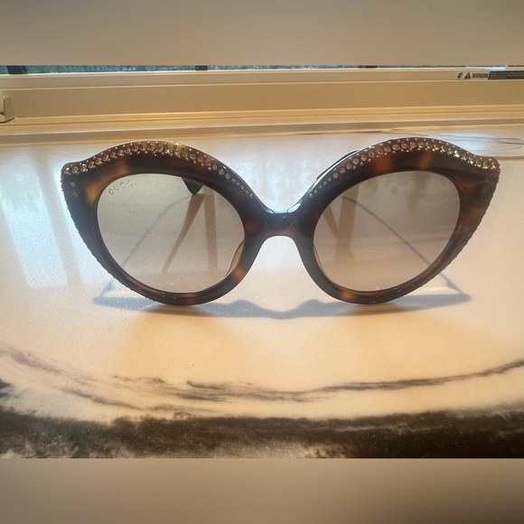 Gucci Accessories - Gucci Rare Brown Sunglasses with Crystal Details